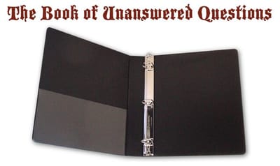 Bookofunansweredquestions