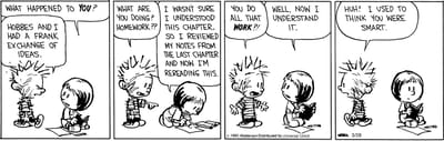 Calvin on being smart.
