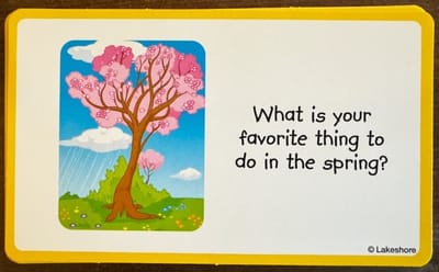 Kindergarten Question: Favorite thing to do in spring
