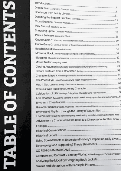 Table of contents