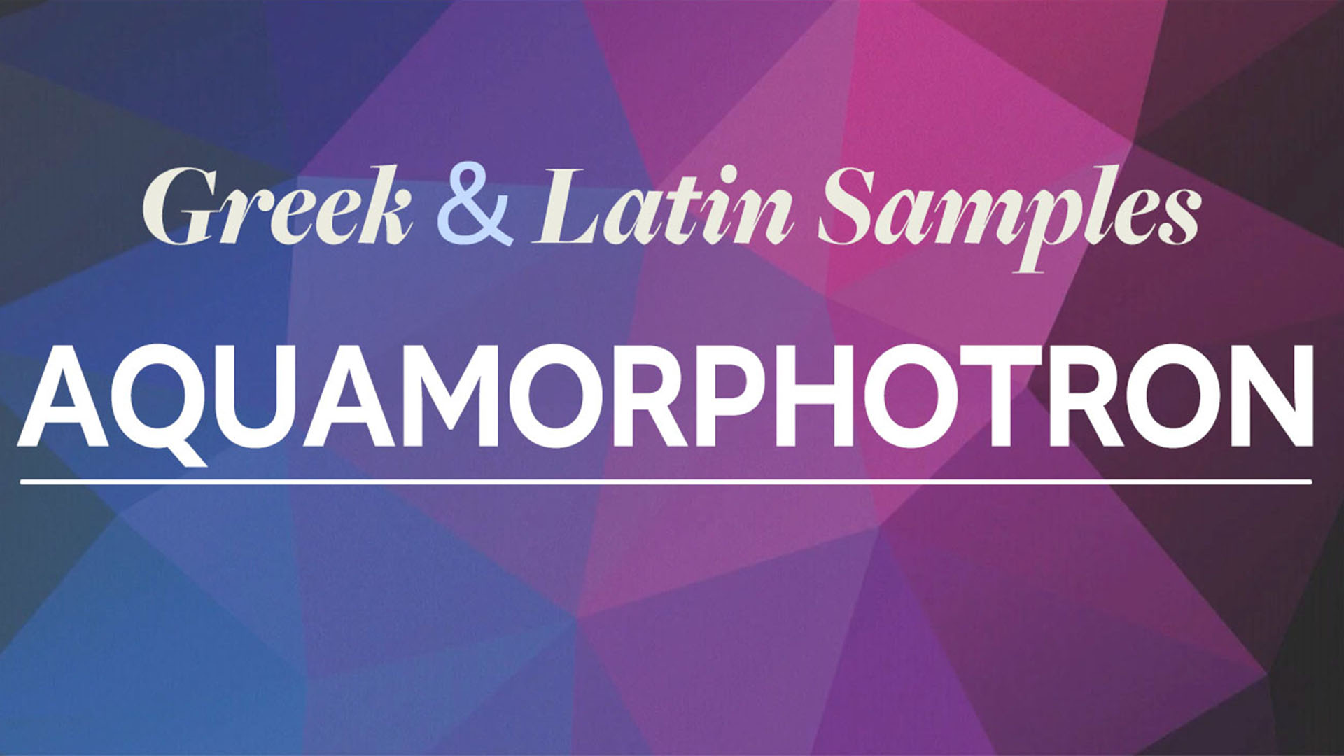 Aquamorphotron (Greek and Latin) (members only)