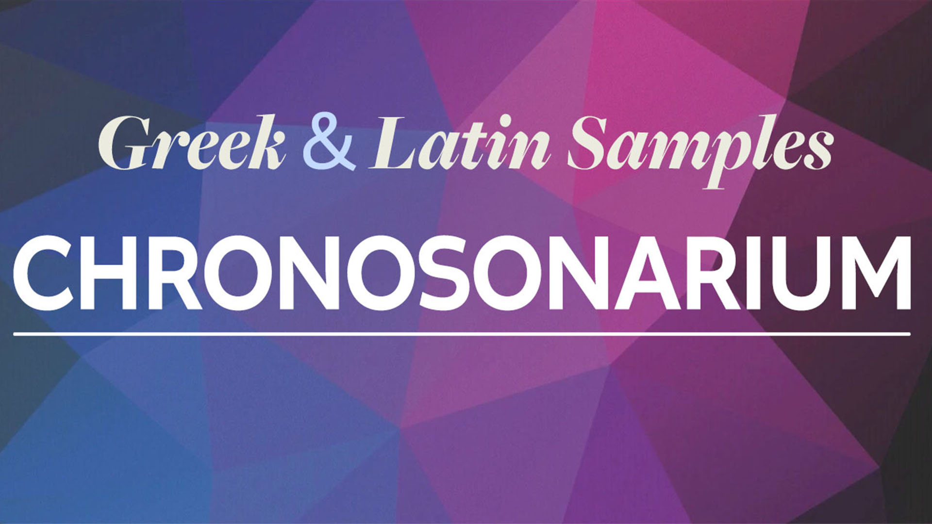 Chronosonarium (Greek and Latin) (members only)