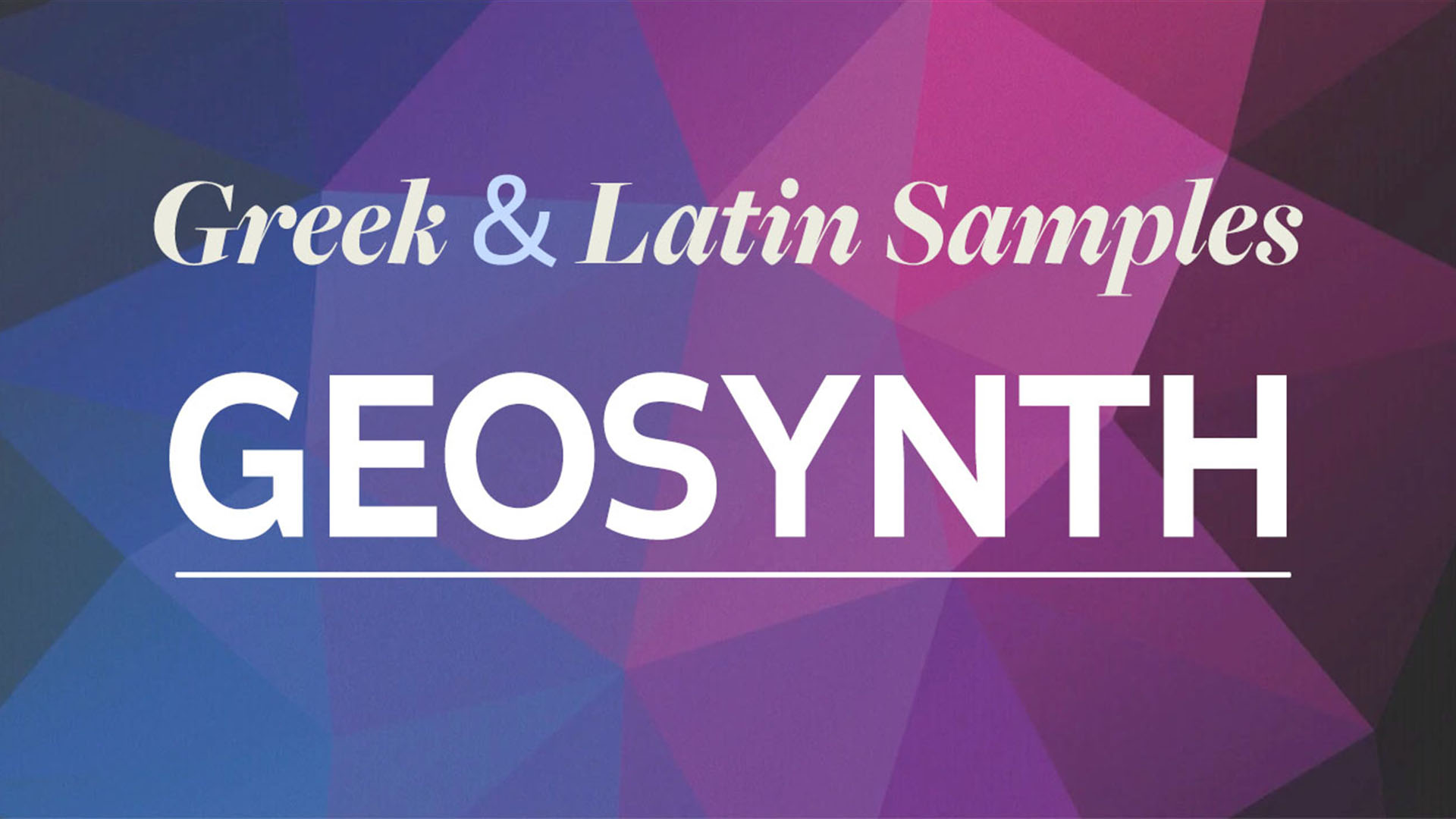 Geosynth (Greek and Latin) (members only)