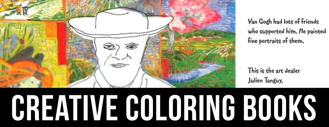 A collection of creative coloring books. A collection of creative coloring books.