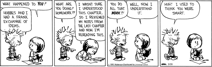 Calvin on being smart. i-thought-you-were-smart