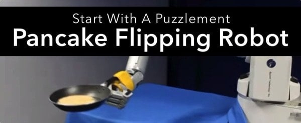 A pancake flipping robot demonstrates growth mindset A pancake flipping robot demonstrates growth mindset